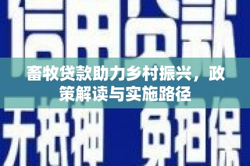 周宁畜牧贷款助力乡村振兴，政策解读与实施路径
