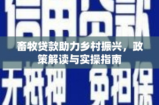 周宁畜牧贷款助力乡村振兴，政策解读与实操指南