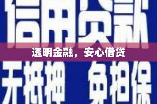 周宁透明金融，安心借贷