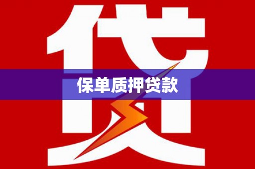 周宁保单质押贷款