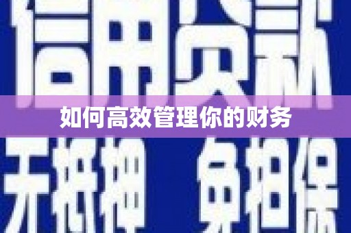周宁如何高效管理你的财务